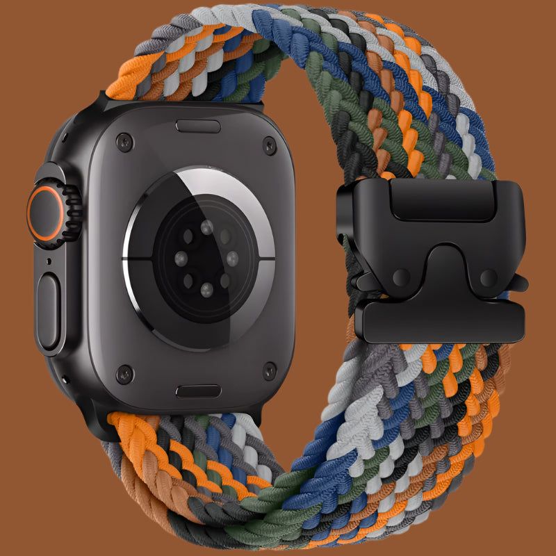 Bracelet Tissu Réglable pour Apple Watch – Style Robuste & Confortable